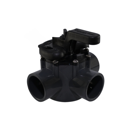 1.5"-2" 3-port Pvc Diverter Valve Black