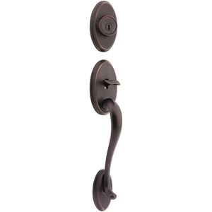 Shelburne Double Cylinder Exterior Handleset SmartKey with RCAL Latch and RCS Strike Venetian Bronze Finish
