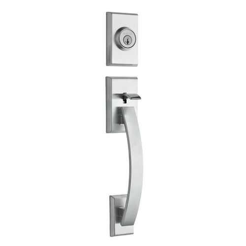 Tavaris Dummy Exterior Handleset Satin Chrome Finish