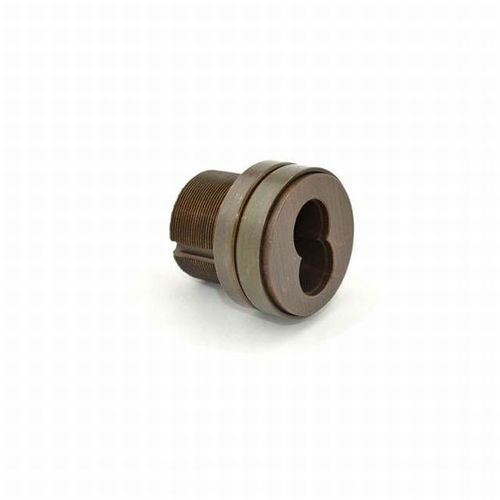 Small Format Interchangeable Core Mortise Cylinder with Standard Cam, Compression Ring, and 1/4" Blocking Ring Oil Rubbed Bronze Finish