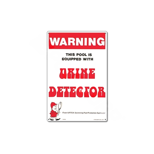 Poolmaster 41350 12"x18" Urine Detector Sign