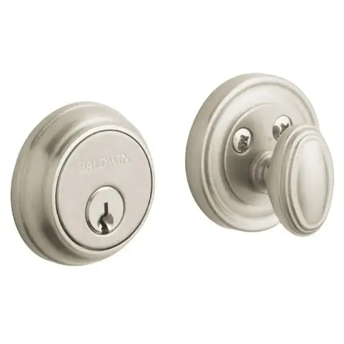 Traditional 1-5/8" Single Cylinder Deadbolt Lifetime Satin Nickel Finish