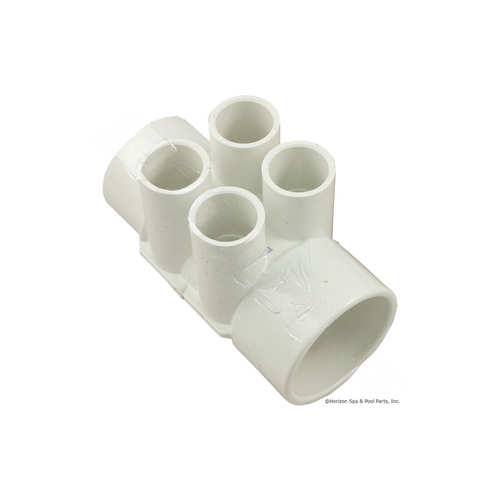 2"sx2"spgx4 .75"s Ports Manifold White