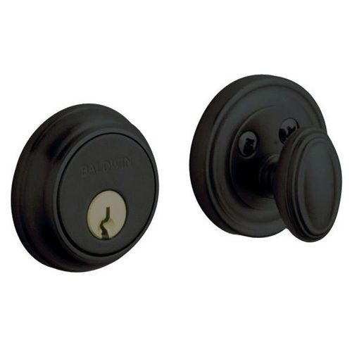 Traditional 1-5/8" Single Cylinder Deadbolt Satin Black Finish