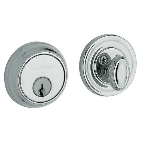 Estate Traditional Deadbolt, 1-5/8" Door Prep Polished Chrome