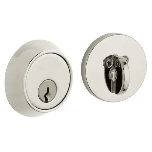 Contemporary 1-5/8" Single Cylinder Deadbolt Lifetime Bright Nickel Finish