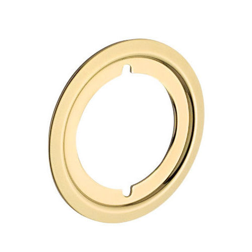 Estate Deadbolt Trim Ring Polished Brass Pair