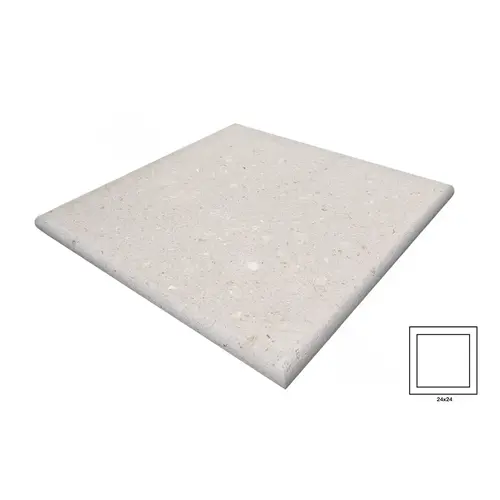 Artistic Pavers 4SBCSLI24 24" X 24" Ivory Shellock Four Sided Bullnose Coping