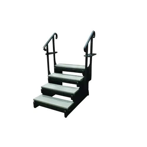 Confer Plastics SSS36-4-P-B 36" Portabello 4-tread Spa Step W/ Blk Frame