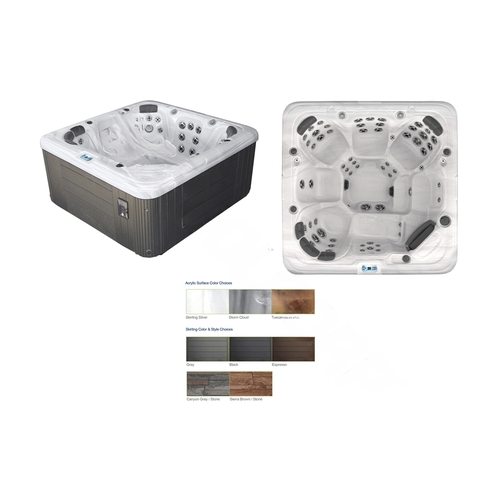 Shoreline Spas SL863B-36-SL1 Confer Spa Storm Clouds Interior/brown Exterior/stereo System/ Backlit Jets/circ