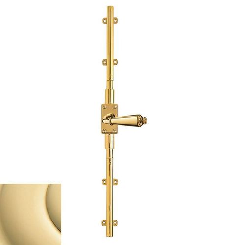 Left Hand 8' Cremone Bolt Less Knob Unlacquered Brass Finish