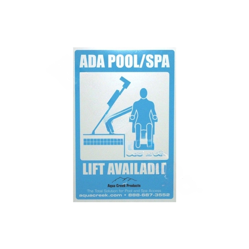 'ada Lift Available' Sign