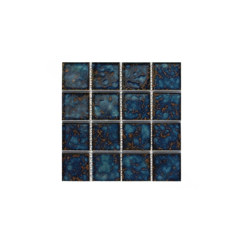 3" X 3" Discovery Field Tile Terra Blue Bullnose