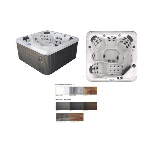 Garden Leisure Spas GL753L-17-S Gl753l Hot Tub Sterling Silver Int/black Ext W/ Stereo