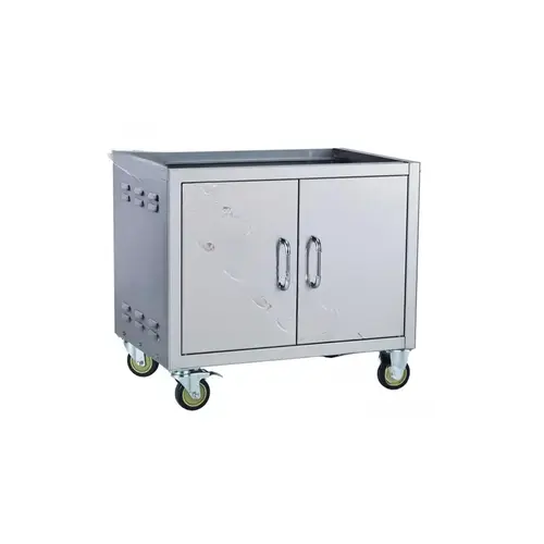 Bull Outdoor Products 55510 55500 Cart Bottom, 30-3/8 in OAL, 23 in OAW, 27-1/4 in OAH, Stainless Steel, Heavy-Duty Caster
