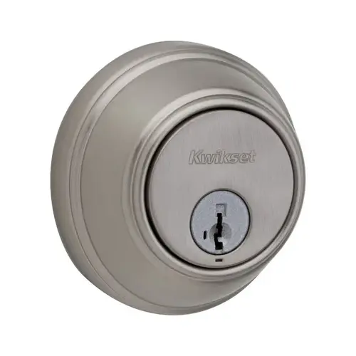 Key Control Deadbolt SmartKey with RCAL Latch and RCS Strike Satin Nickel Finish