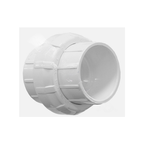 Pipe Union, 1/2 in, Slip, PVC, SCH 40 Schedule White