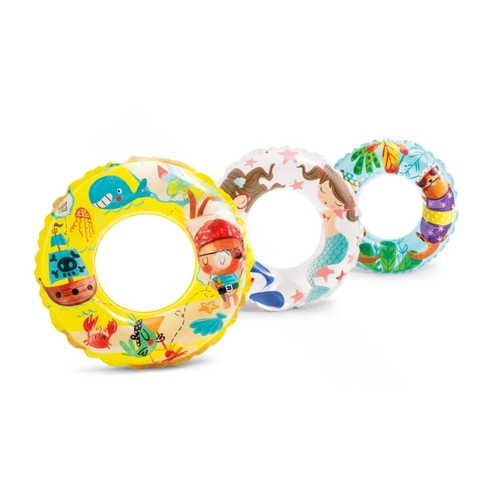 Transparent Swim Rings Assorted 24" Deflated