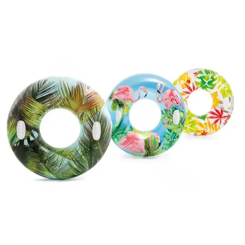 INTEX RECREATION CORPORATION 58263EP Lush Tropical Swim Tubes Assorted 38" Pink & Green