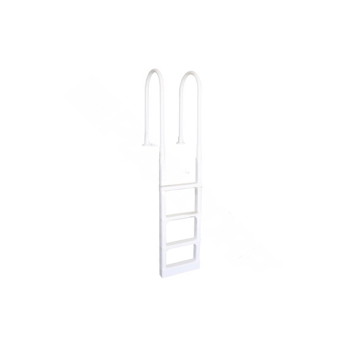 48-54" White Pro Series In-pool Adjustable Ladder For Above Ground Pools