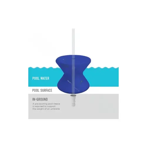 LEDGE LOUNGER INC LL-SG-ST-14H-DB 14" Dark Blue Signature Standard Side Table With Umbrella Hole