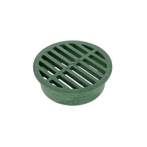 4" Green Plastic Round Grate, Connects To 4" Drain Pipes And Fittings