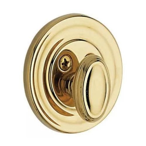 Traditional 2-1/8" Patio Deadbolt Unlacquered Brass Finish