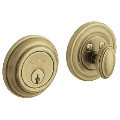 Estate Traditional Deadbolt, 2-1/8" Door Prep Vintage Brass