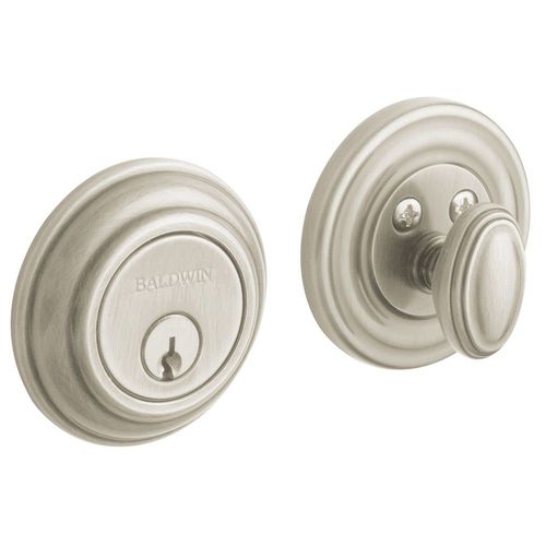 Estate Traditional Deadbolt, 2-1/8" Door Prep Lifetime PVD Satin Nickel