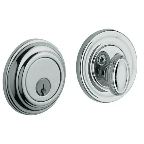 Estate Traditional Deadbolt, 2-1/8" Door Prep Polished Chrome