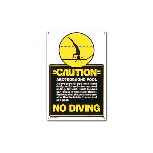 Poolmaster 40346 12"x18" No Diving Ag Pool Sign