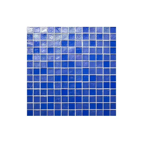 1" X 1" Sea Ice Glass Tile Ocean Blue