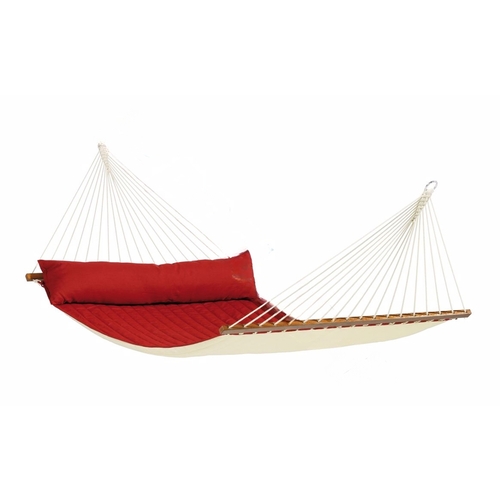 LA SIESTA INC NQR14-21 Red Pepper Quilted Kingsize Spreader Bar Hammock