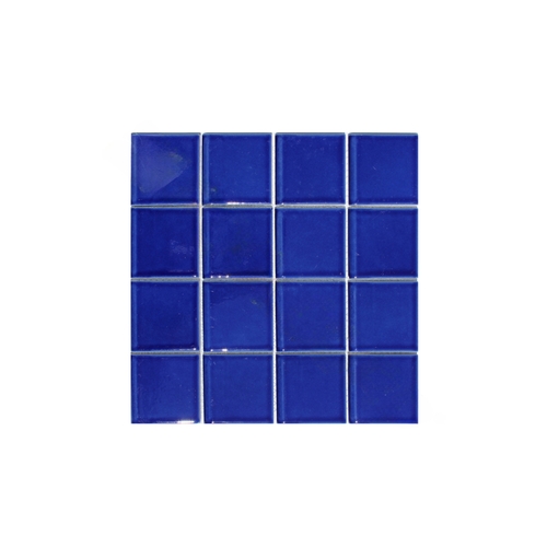 3" X 3" Marine Field Bullnose Tile Diamond Blue