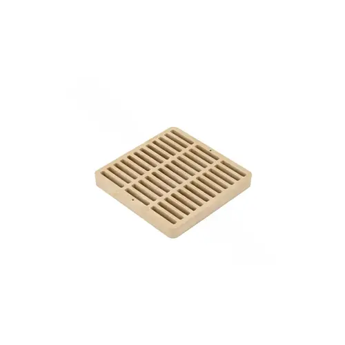 9" Sand Plastic Square Catch Basin Drain Grate