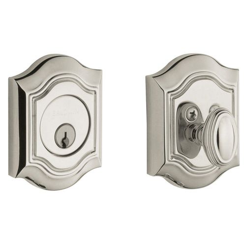 Bethpage Single Cylinder Deadbolt Lifetime Bright Nickel Finish