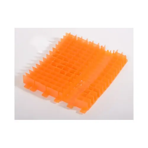 Pk/4 Wave 90 Clear Orange Pvc Brush - pack of 4