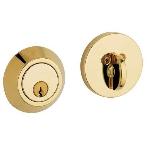 Estate Contemporary Deadbolt, 2-1/8" Door Prep Polished Brass