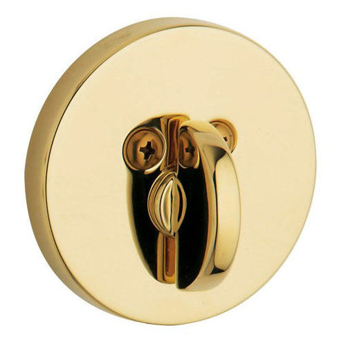 Contemporary 2-1/8" Patio Deadbolt Unlacquered Brass Finish