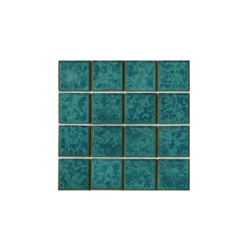 3" X 3" Harmony Tile Olive Blue Bullnose