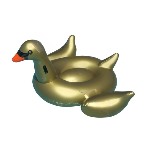 Swimline 90701 Giant Golden Goose Ride-on Float 79" X 73" X 45"