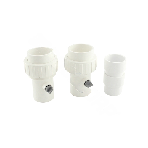 2 X 1/4 Pvc Union Connector Kit With Built-in Drain