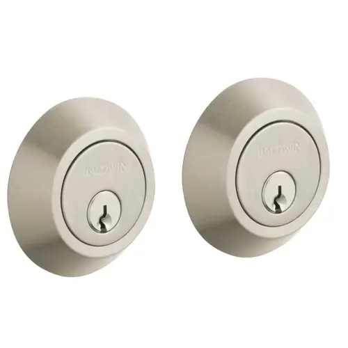 Contemporary 2-1/8" Double Cylinder Deadbolt Lifetime Satin Nickel Finish