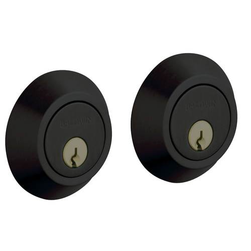 Contemporary 2-1/8" Double Cylinder Deadbolt Satin Black Finish