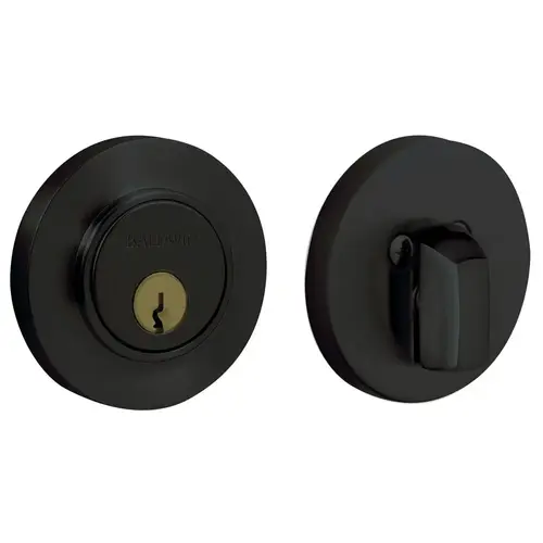 Contemporary Low Profile 2-1/8" Single Cylinder Deadbolt Satin Black Finish