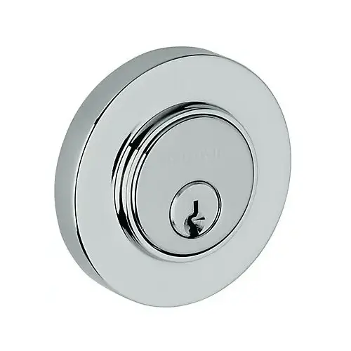 Contemporary Low Profile 2-1/8" Patio Deadbolt Bright Chrome Finish