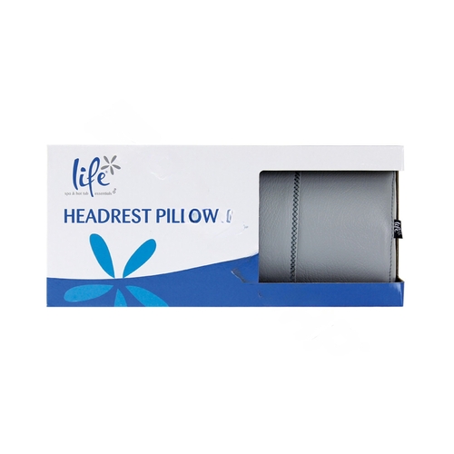 LIFE ESSENTIALS LSP302 11.22" X 3.3" Gray Headrest Pillow With Gray Stitching