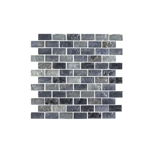 1" X 2" Nordic Shores Volcanic Pool Tile Gray