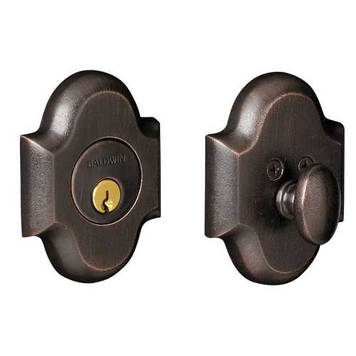 Boulder Arched Single Cylinder Deadbolt Distressed Oil Rubbed Bronze Finish