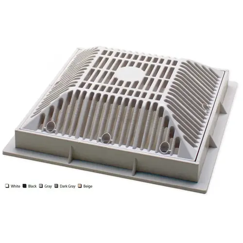 Waterway Plastics 640-4790 V Pool Frame & Grate 9"x 9" ( 2011 ) White